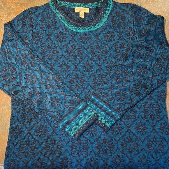 Appleseed's Sweaters Appleseeds Petites Fair Isle Nordic Pullover